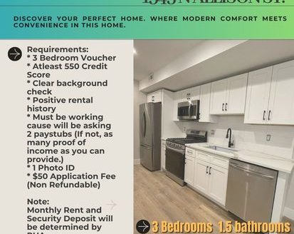 3-Bedroom Single Family Home for Rent in Philadelphia, PA 19131 – $1111/mo | 2 Baths | Updated 2025