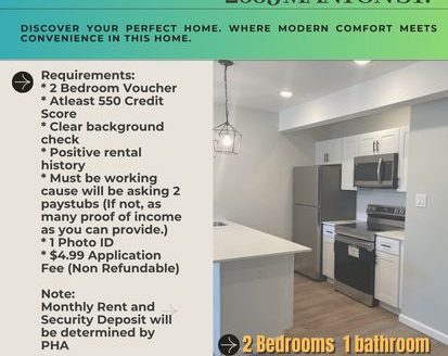 2-Bedroom Single Family Home for Rent in Philadelphia, PA 19146 – $1111/mo | 2 Baths | Updated 2025