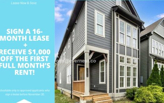4-Bedroom Single Family Home for Rent in Nashville, TN 37208 – $2849/mo | 3 Baths | Updated 2025