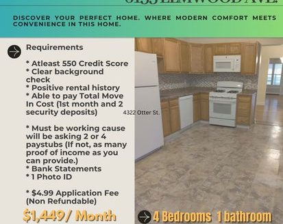 4-Bedroom Single Family Home for Rent in Philadelphia, PA 19142 – $1449/mo | 1 Baths | Updated 2025